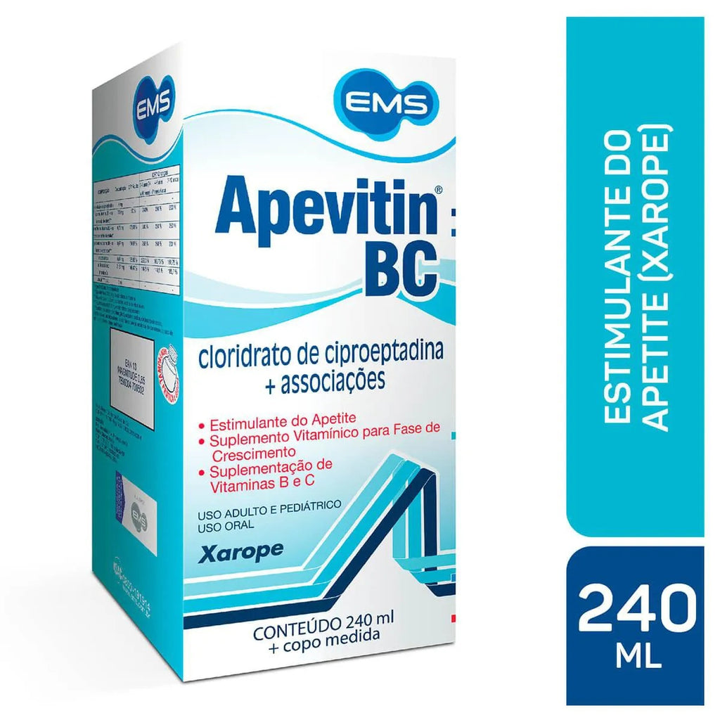 Xarope de Estimulante de Apetite Apetivin BC 240ml - EMS