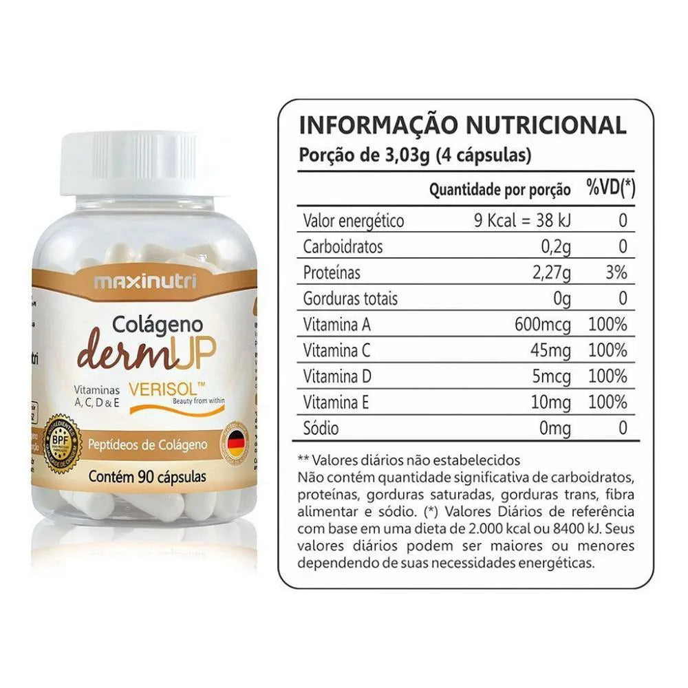 Colageno DermUP Verisol C/90 Capsulas Maxinutri