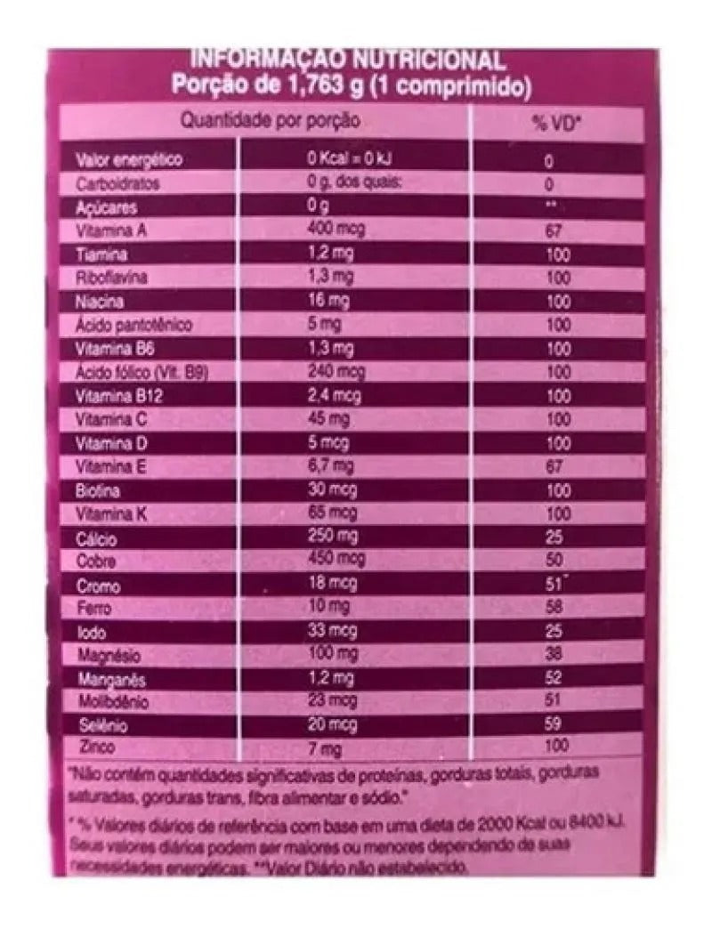 Suplemento de Vitaminas SuprAZ Mulher 60 Comp União Química
