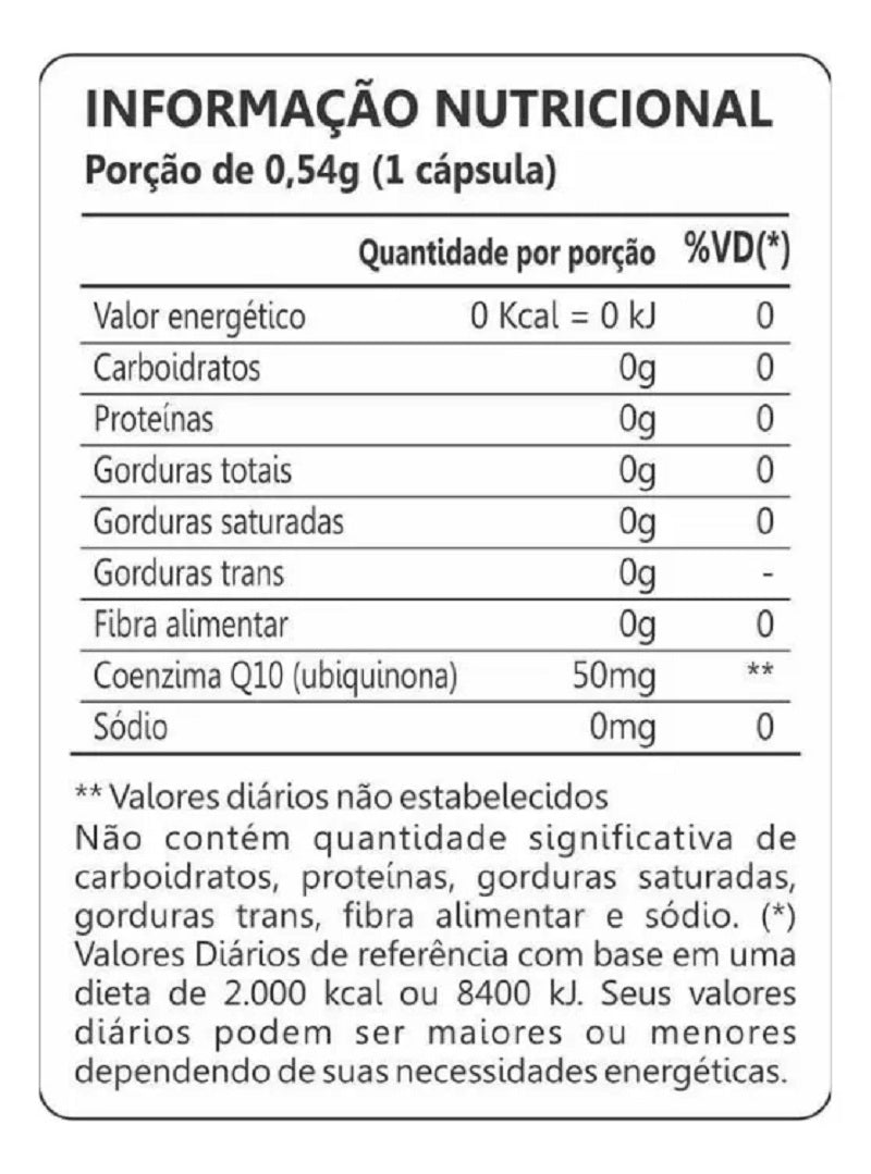 Coenzima Q10 50mg C/60 Cápsulas Maxinutri