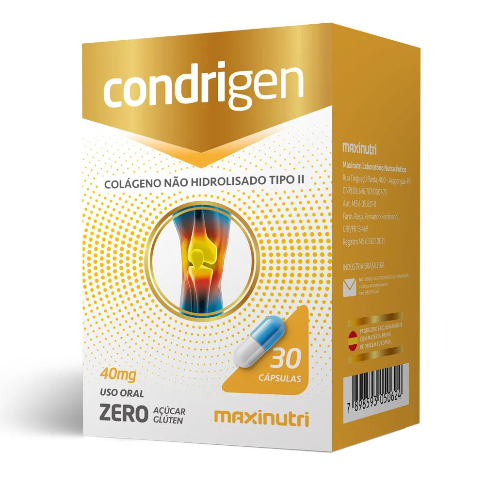 Condrigen Colágeno Tipo II 40mg C/30 Capsulas Maxinutri