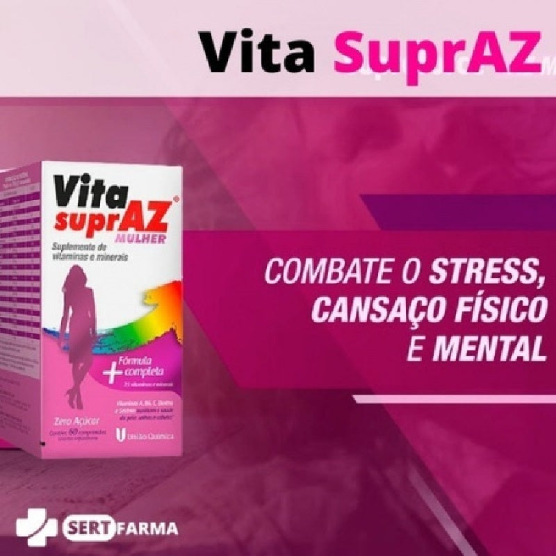 Suplemento de Vitaminas SuprAZ Mulher 60 Comp União Química