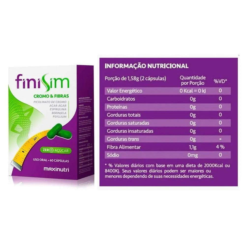 Finisim Cromo e Fibras C/60 Capsulas Maxinutri